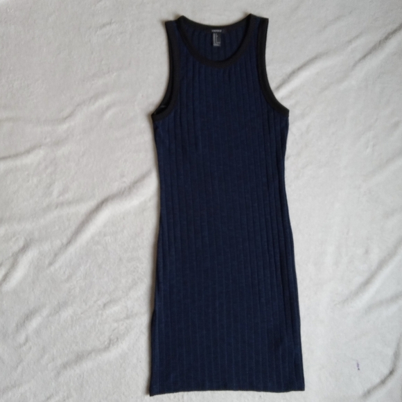Forever 21 Dark Blue Ribbed Tank Dress size Small - Picture 4 of 7